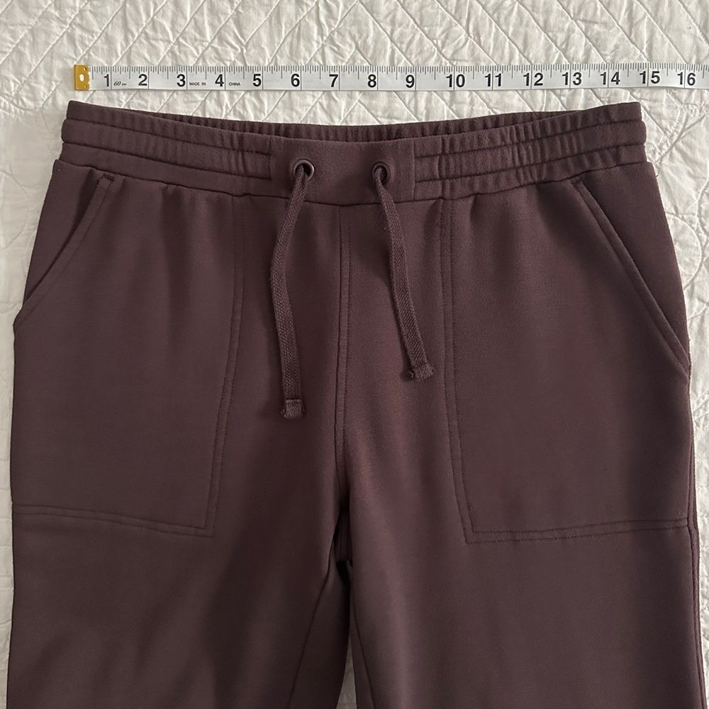 Quince Women’s SuperSoft Fleece Joggers Sweatpants Dried Fig Small - Picture 7 of 11